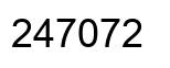 Number 247072 black image