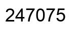 Number 247075 black image