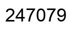 Number 247079 black image