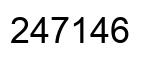 Number 247146 black image