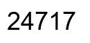 Number 24717 black image