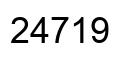 Number 24719 black image