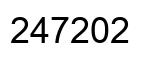 Number 247202 black image