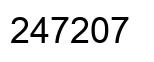 Number 247207 black image