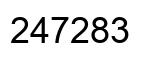 Number 247283 black image