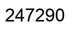 Number 247290 black image