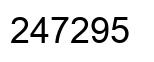 Number 247295 black image