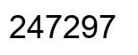 Number 247297 black image