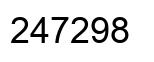 Number 247298 black image