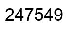Number 247549 black image
