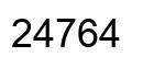 Number 24764 black image