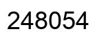 Number 248054 black image