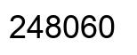 Number 248060 black image