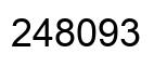 Number 248093 black image