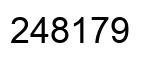 Number 248179 black image