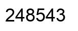 Number 248543 black image