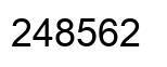 Number 248562 black image