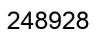 Number 248928 black image