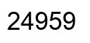 Number 24959 black image