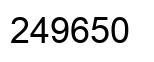 Number 249650 black image