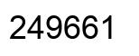 Number 249661 black image