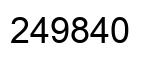 Number 249840 black image