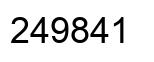 Number 249841 black image