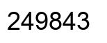 Number 249843 black image