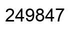 Number 249847 black image