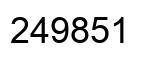 Number 249851 black image