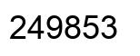 Number 249853 black image