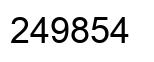 Number 249854 black image