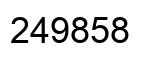 Number 249858 black image