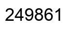 Number 249861 black image
