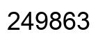 Number 249863 black image