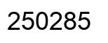 Number 250285 black image