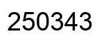 Number 250343 black image