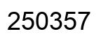 Number 250357 black image