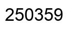 Number 250359 black image