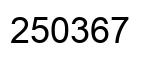 Number 250367 black image