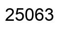 Number 25063 black image