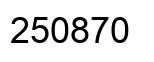 Número 250870 imagen negro