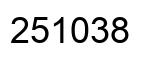 Number 251038 black image