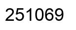 Number 251069 black image