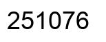 Number 251076 black image