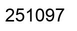Number 251097 black image