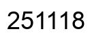 Number 251118 black image