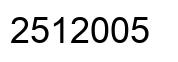 Number 2512005 black image