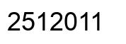 Number 2512011 black image