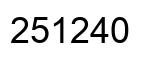 Number 251240 black image